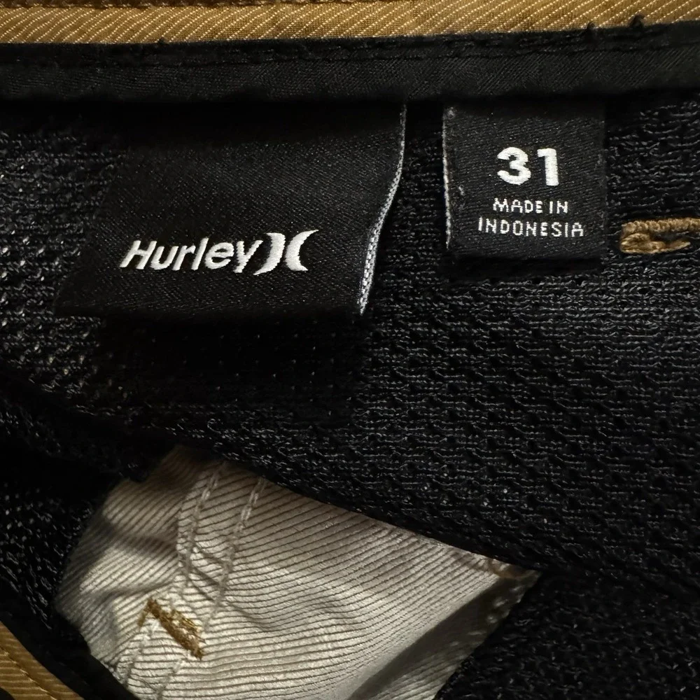 Hurley Walkshorts Mens 31 Brown Hybrid Chino Shorts 10" Inseam Stretch - Picture 4 of 5